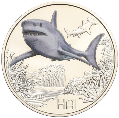 3 евро 2018 года Австрия «Животные со всего мира — Акула»