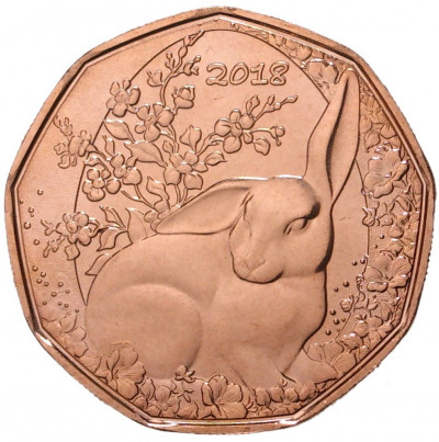 5 евро 2018 года Австрия «Пасхальный заяц»