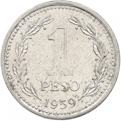 1 песо 1959 года Аргентина