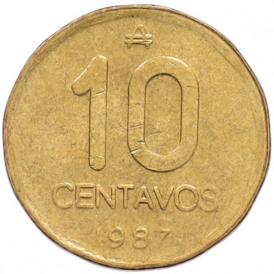 10 сентаво 1987 года Аргентина