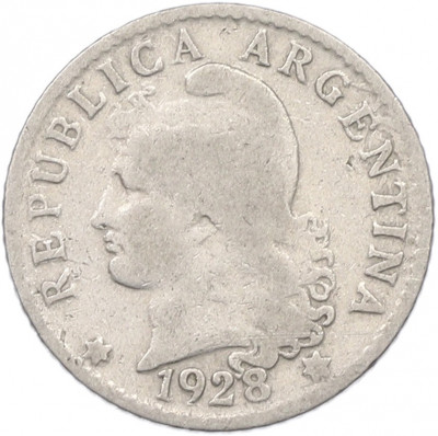 5 сентаво 1928 года Аргентина