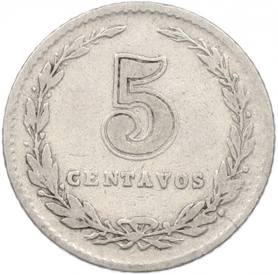 5 сентаво 1928 года Аргентина