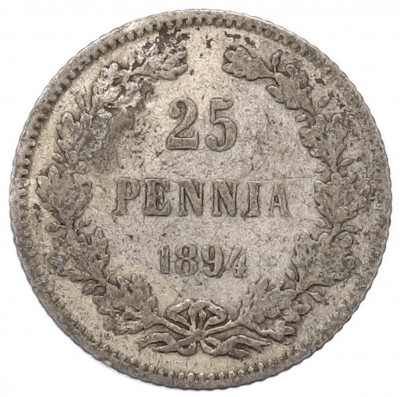 25 пенни 1894 года Русская Финляндия