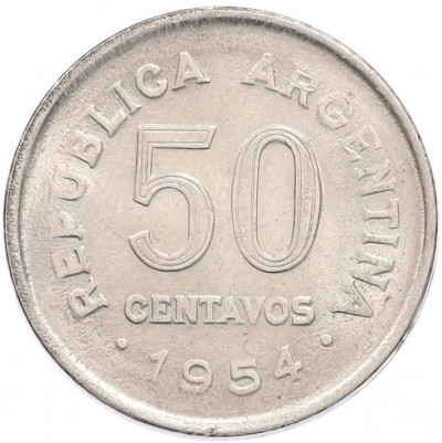 50 сентаво 1954 года Аргентина