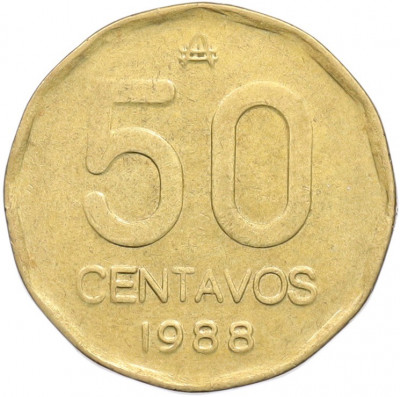 50 сентаво 1988 года Аргентина