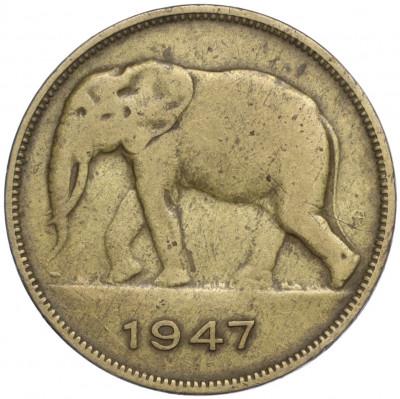 5 франков 1947 года Бельгийское Конго