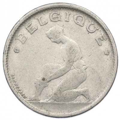 1 франк 1923 года Бельгия (Надпись на французском — BELGIQUE)