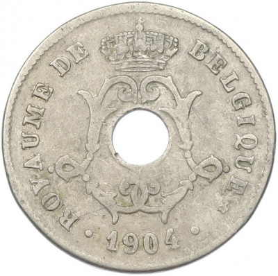 10 сантимов 1904 года Бельгия — Надпись на французском (BELGIQUE)