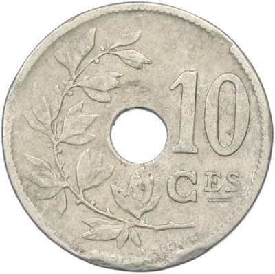 10 сантимов 1904 года Бельгия — Надпись на французском (BELGIQUE)