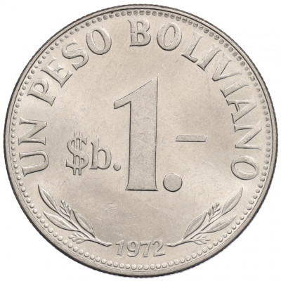 1 песо 1972 года Боливия