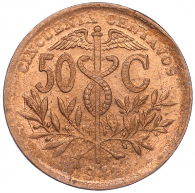 50 сентаво 1942 года Боливия