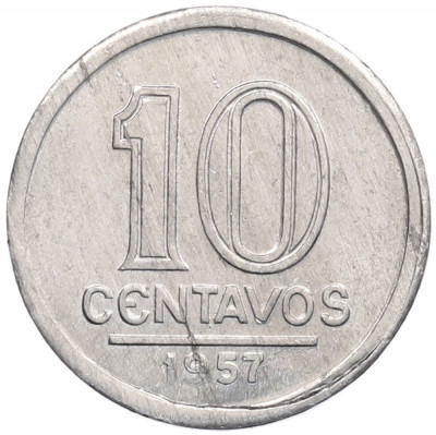 10 сентаво 1957 года Бразилия