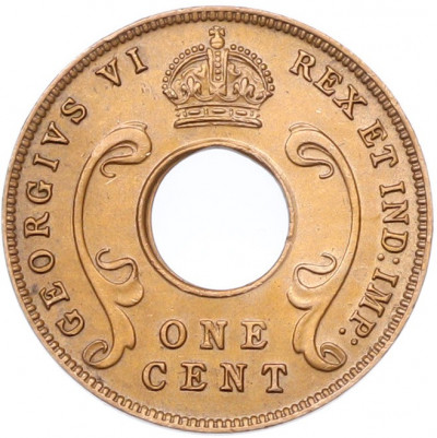 1 цент 1942 года Британская Восточная Африка