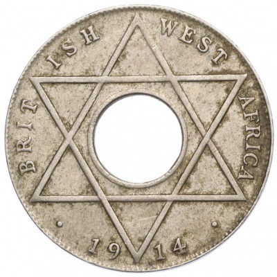 1/10 пенни 1914 года H Британская Западная Африка