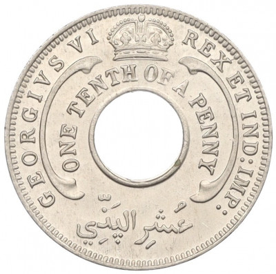 1/10 пенни 1947 года Британская Западная Африка