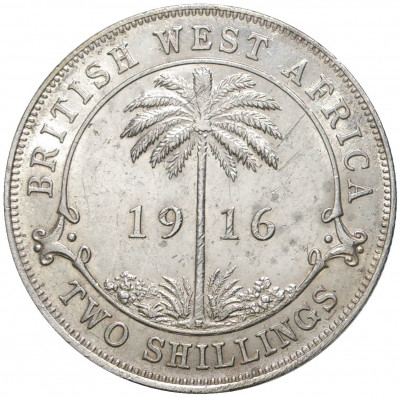2 шиллинга 1916 года Н Британская Западная Африка