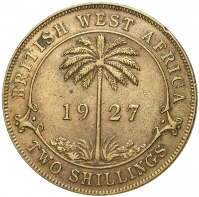 2 шиллинга 1927 года Британская Западная Африка