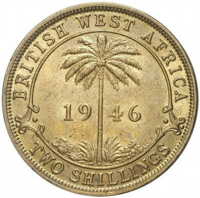 2 шиллинга 1946 года H Британская Западная Африка