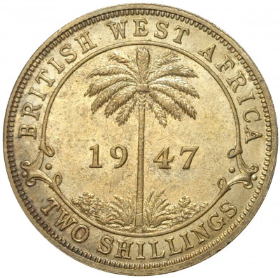 2 шиллинга 1947 года KN Британская Западная Африка