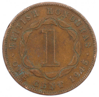 1 цент 1945 года Британский Гондурас