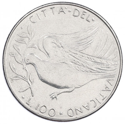 100 лир 1976 года Ватикан