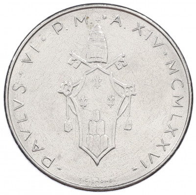 100 лир 1976 года Ватикан