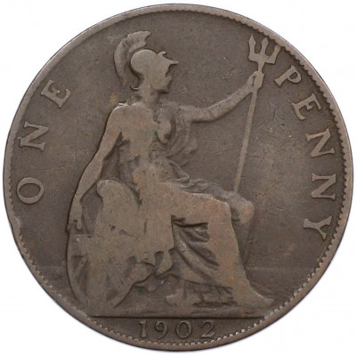 1 пенни 1902 года Великобритания