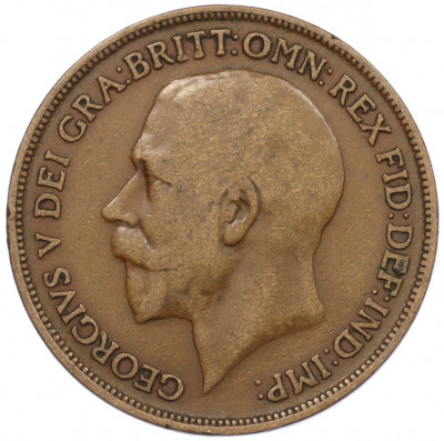 1 пенни 1915 года Великобритания