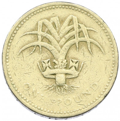 1 фунт 1985 года Великобритания