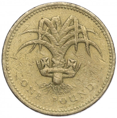 1 фунт 1990 года Великобритания