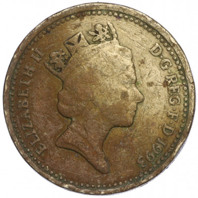 1 фунт 1993 года Великобритания