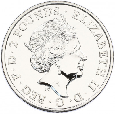 2 фунта 2016 года Великобритания «Китайский гороскоп — Год обезьяны»