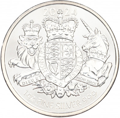 2 фунта 2024 года Великобритания «Королевский герб»