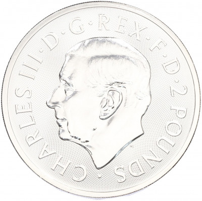 2 фунта 2024 года Великобритания «Королевский герб»