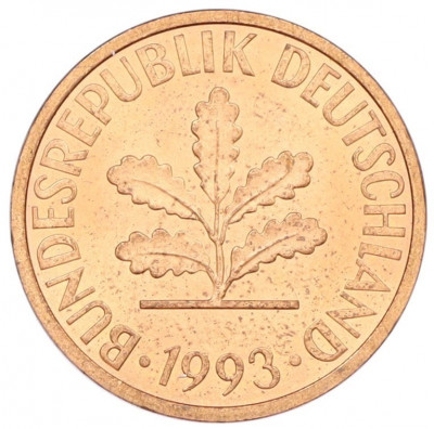 2 пфеннига 1993 года J Германия