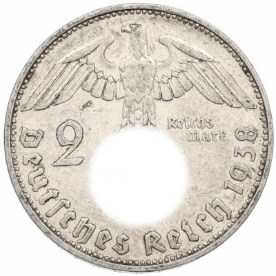 2 рейхсмарки 1938 года F Германия