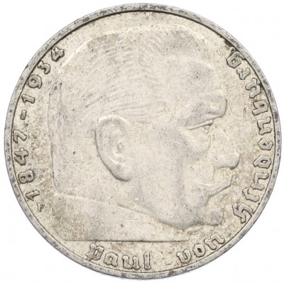 2 рейхсмарки 1938 года F Германия