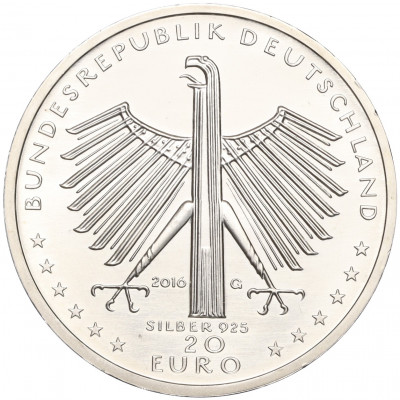 20 евро 2016 года Германия «125 лет со дня рождения Отто Дикса»