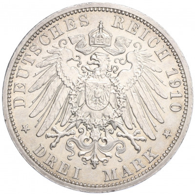 3 марки 1910 года A Германия (Саксен-Веймар-Эйзенах) «Свадьба Вильгельма и Феодоры»