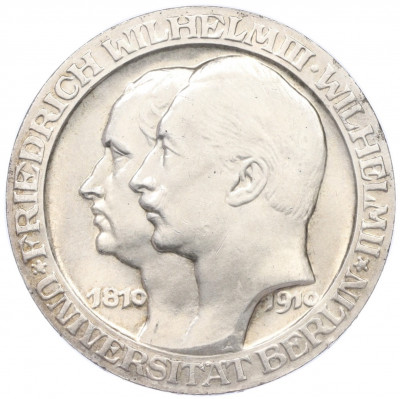 3 марки 1910 года Германия (Пруссия) «Берлинский университет»