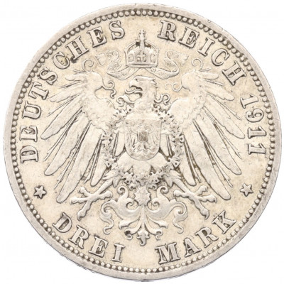 3 марки 1911 года A Германия (Пруссия)