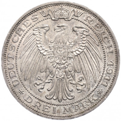 3 марки 1911 года Германия (Пруссия) «Бреславский университет»