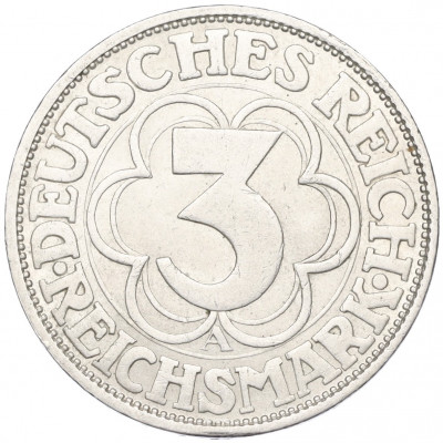 3 рейхсмарки 1927 года A Германия «1000 лет Нордхаузену»