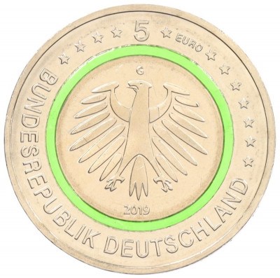 5 евро 2019 года G Германия «Умеренная зона»