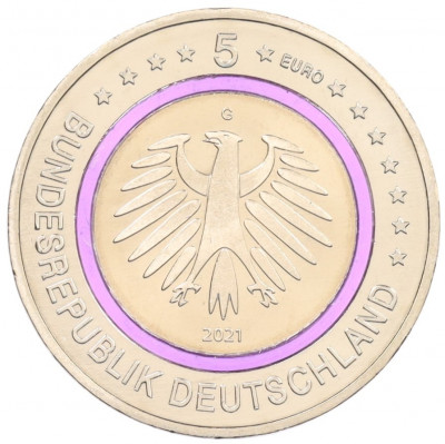 5 евро 2021 года G Германия «Полярная зона»