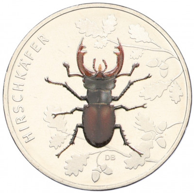5 евро 2024 года D Германия «Чудесный мир насекомых — Жук-олень»