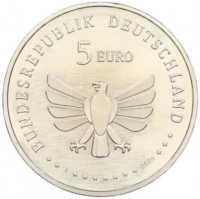 5 евро 2024 года J Германия «Удивительный мир насекомых — Краснохвостый шмель»