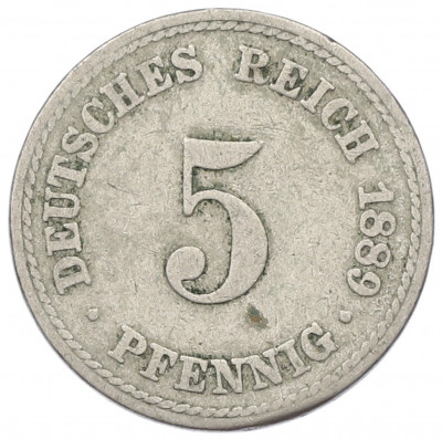 5 пфеннигов 1889 года A Германия