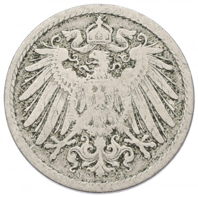 5 пфеннигов 1898 года J Германия