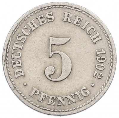 5 пфеннигов 1902 года A Германия